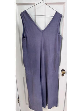 Easel Grey vneck Terry Cloth Women Jumpsuit Baggy, comfort clothes, ankle length